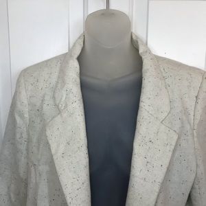 Silence + Noise Ivory & Navy Blazer